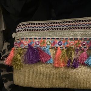 Colorful Tassel Embellished Women's Bag